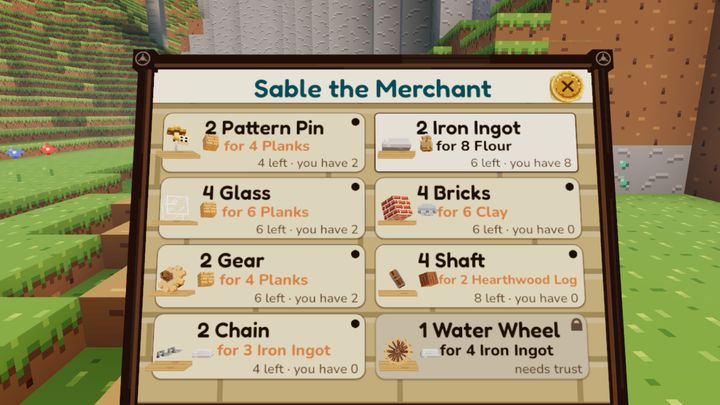 The barter board