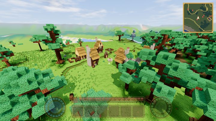 A Meadowfolk village among trees in Let's Settle